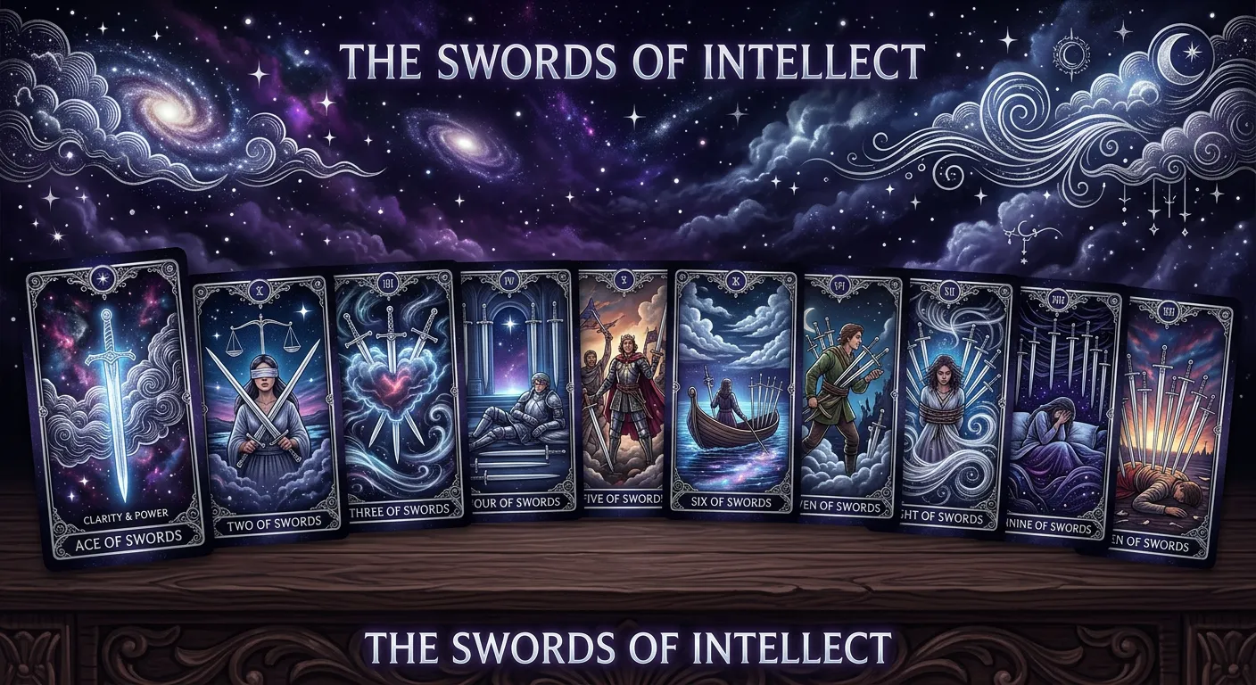 ไพ่ชุดดาบ (Swords) — ความคิด สติปัญญา และความจริง
