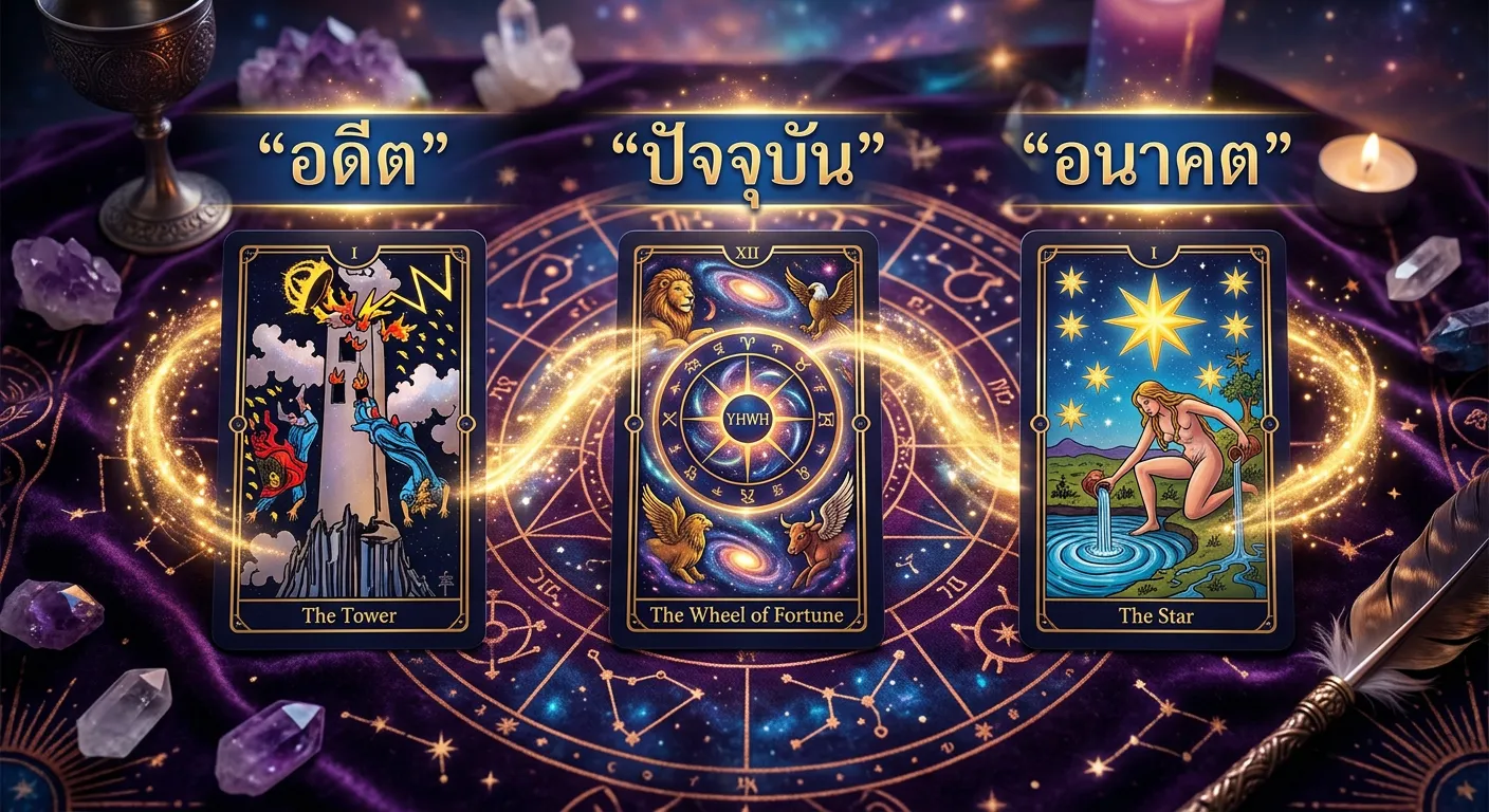 วิธีวางไพ่ 3 ใบ — การอ่านไพ่ที่ง่ายและทรงพลังที่สุด